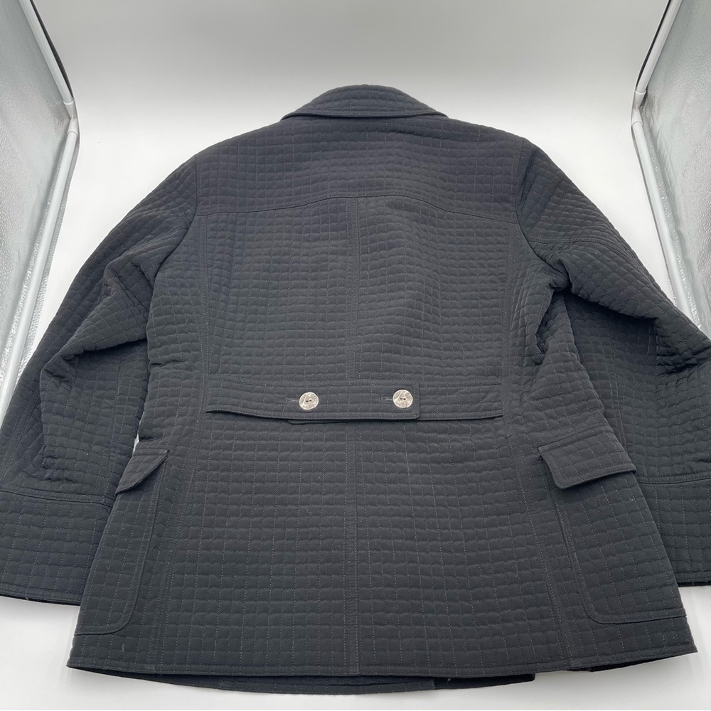 Esprit Quilted Jacket Full Zip Pockets Black Women’s Large Button Lined Y2K - Picture 7 of 13